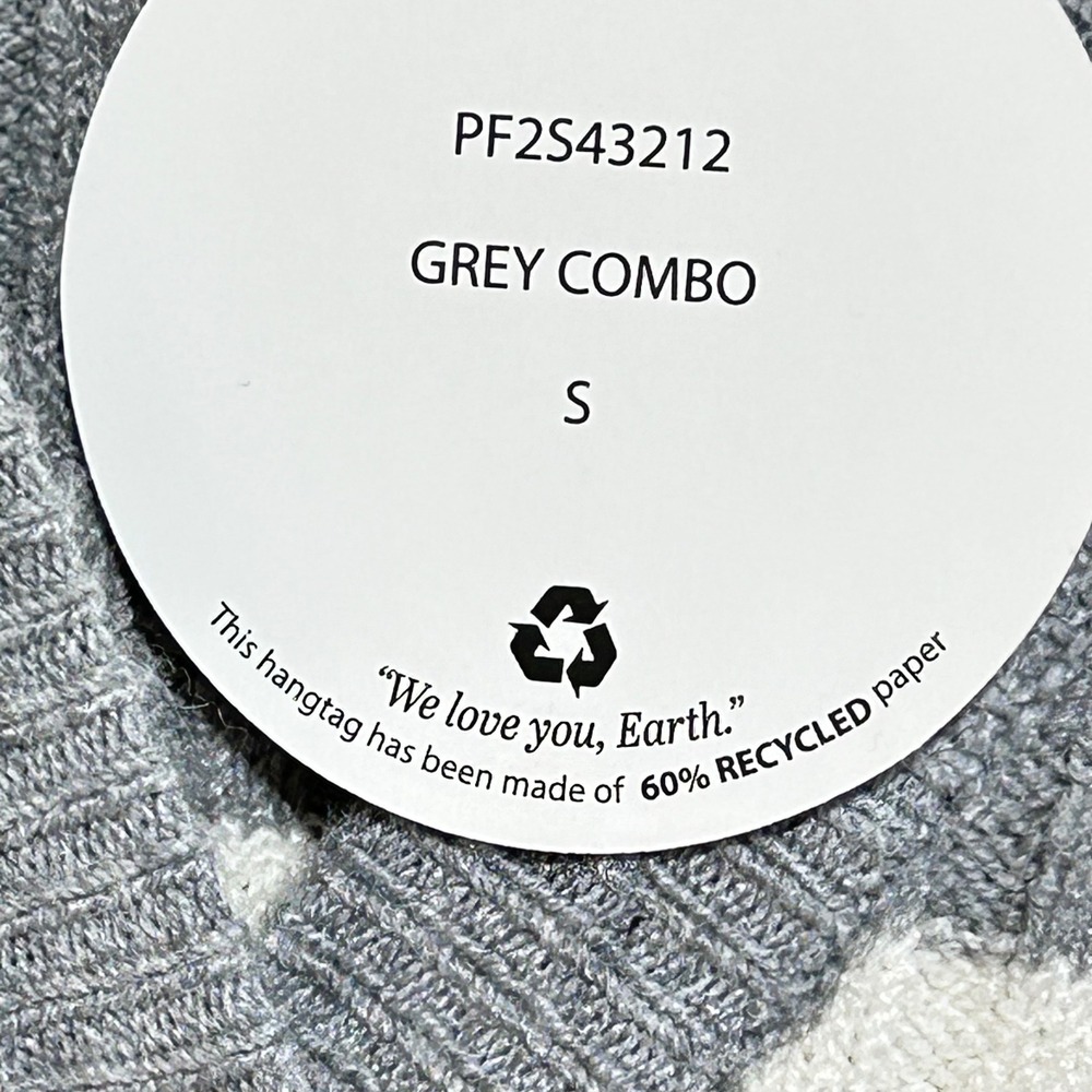 NWT Pink Republic Grey White Striped Ribbed V-Neck Button Cardigan Small - Picture 4 of 9
